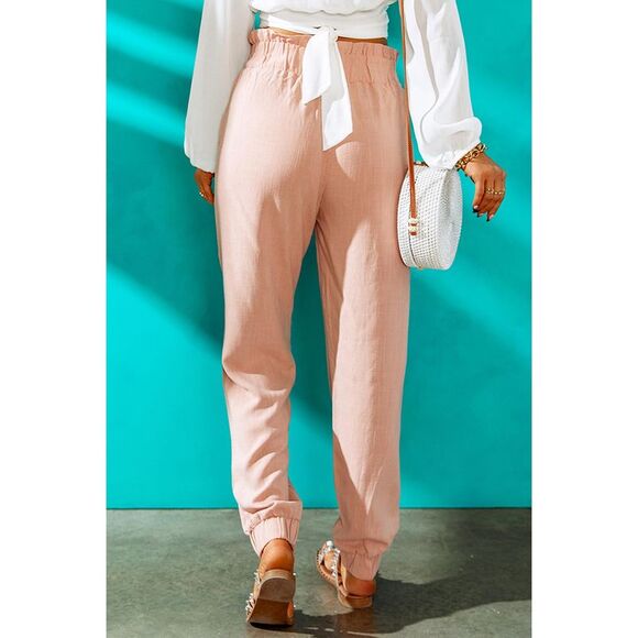 Azura Exchange  Elastic Waistband High Waist Pants - Picture 6 of 6